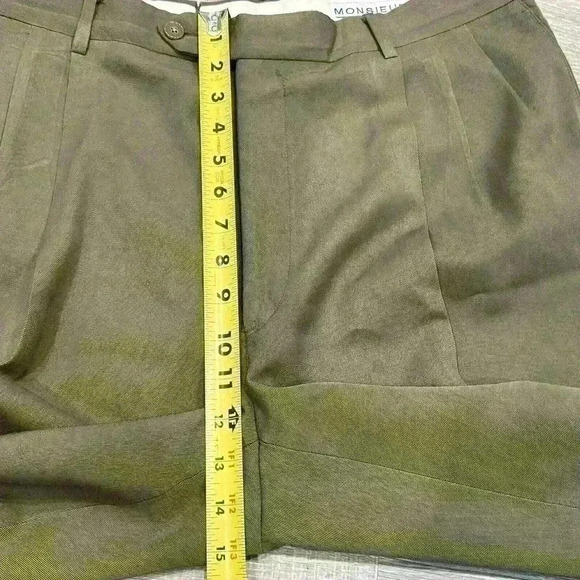 Vintage Monsieur By Givenchy Pleated Dress Pants Mens 40R Brown Made in USA - Picture 14 of 16